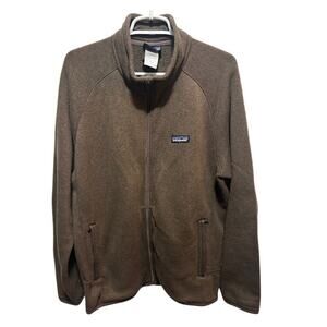 Vintage Patagonia Brown Synchilla Full Zip Fleece Coat Jacket Men's Large